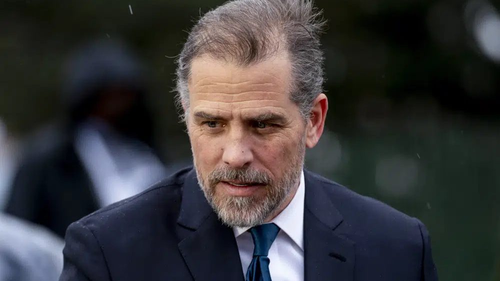 FILE - Hunter Biden, the son of President Joe Biden, speaks to guests during the White House Easter Egg Roll on the South Lawn of the White House, April 18, 2022, in Washington.