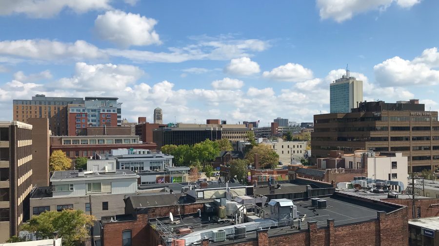 A view of downtown Ann Arbor.