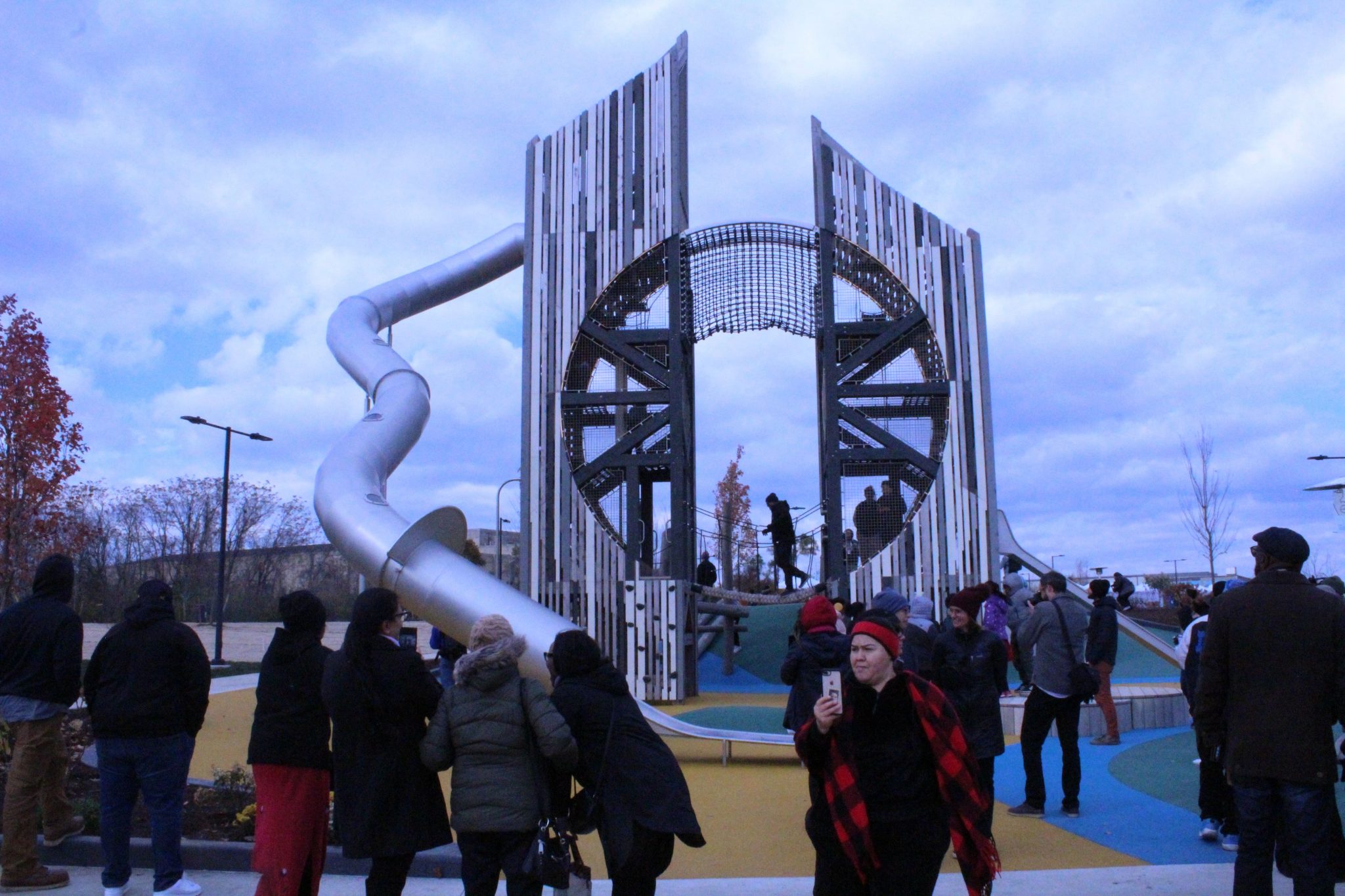 The trailhead park on W. Warren Avenue, west of Central Avenue, features a futuristic playground, modern picnic shelter, green infrastructure and more.