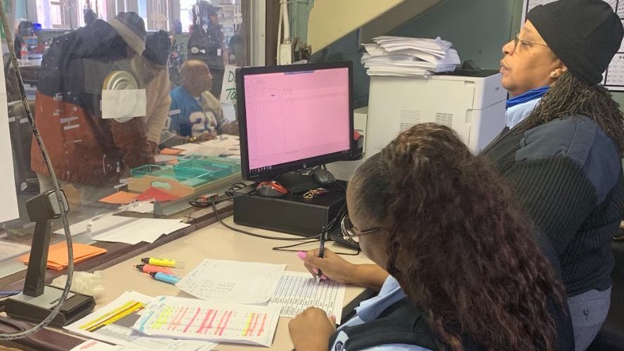 DDOT Transit Equipment Operators selecting their route for the upcoming months.