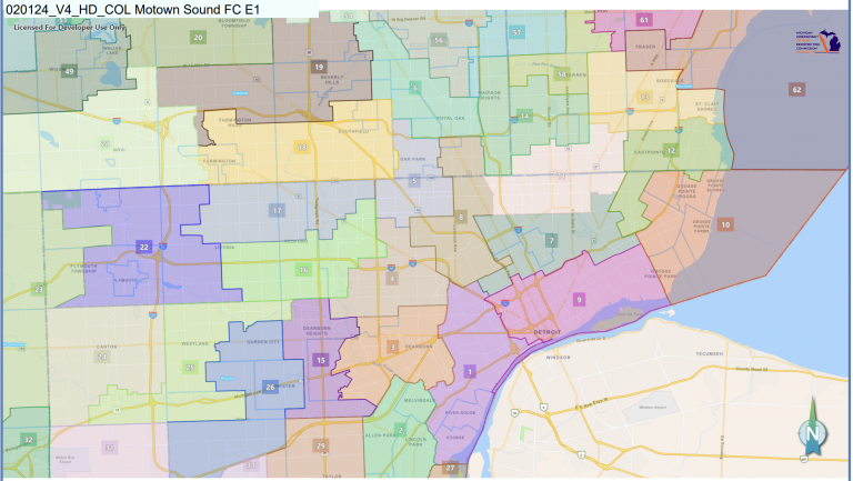 A three-judge federal court panel approved 15 new Michigan House districts drawn by the Michigan Independent Citizens Redistricting Commission.
