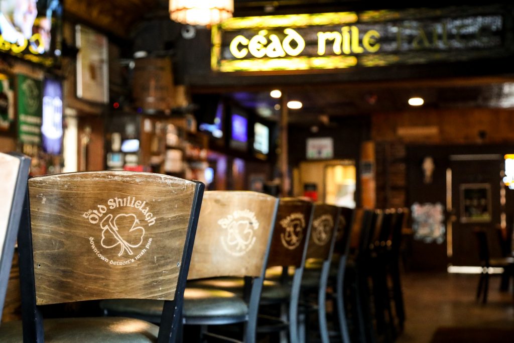 Interior of Old Shillelagh's Pub in Detroit