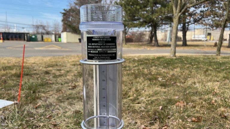 Rain gauges like this one can improve data collection.