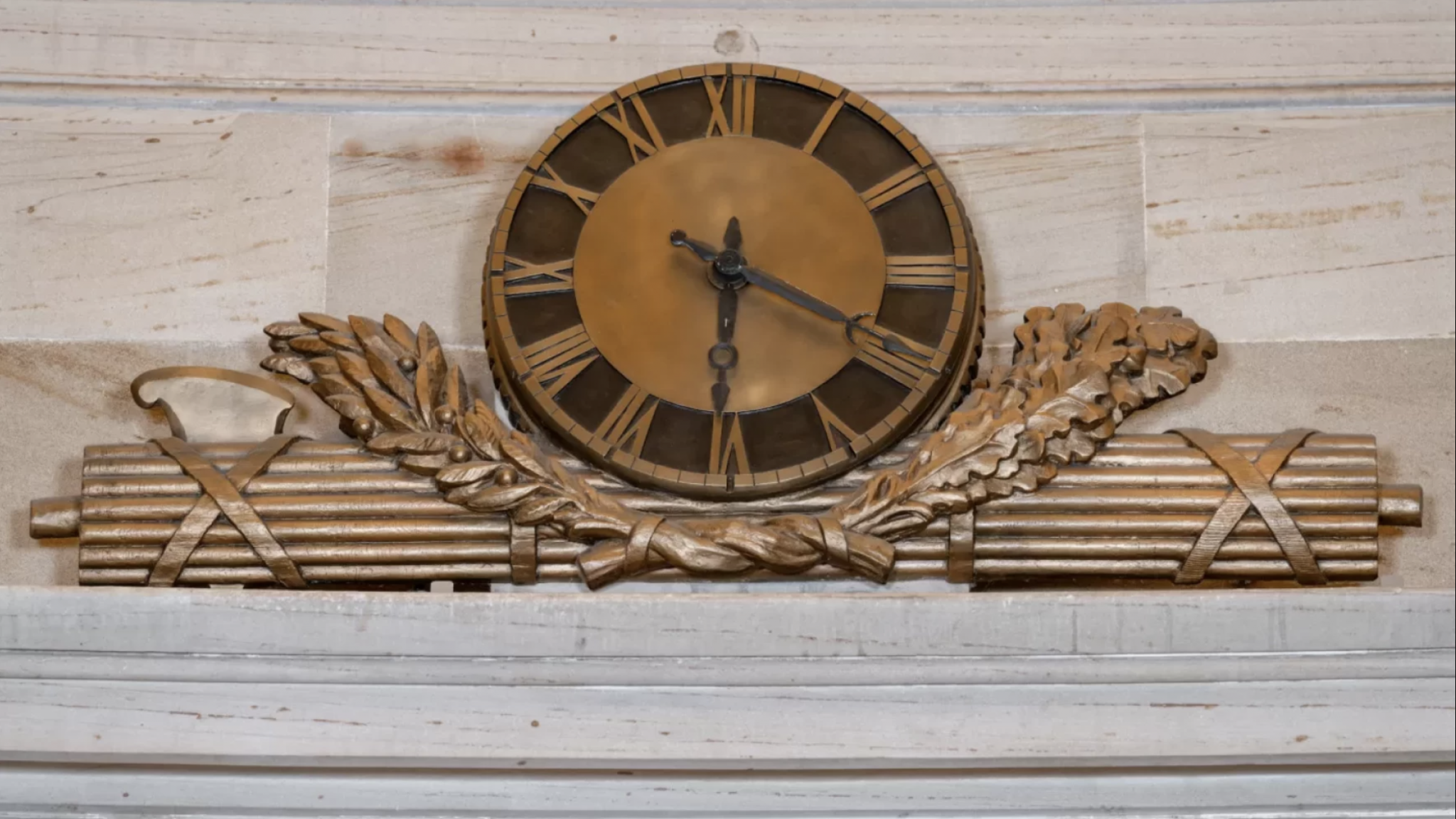 Rotunda east door clock in the U.S. Capitol.