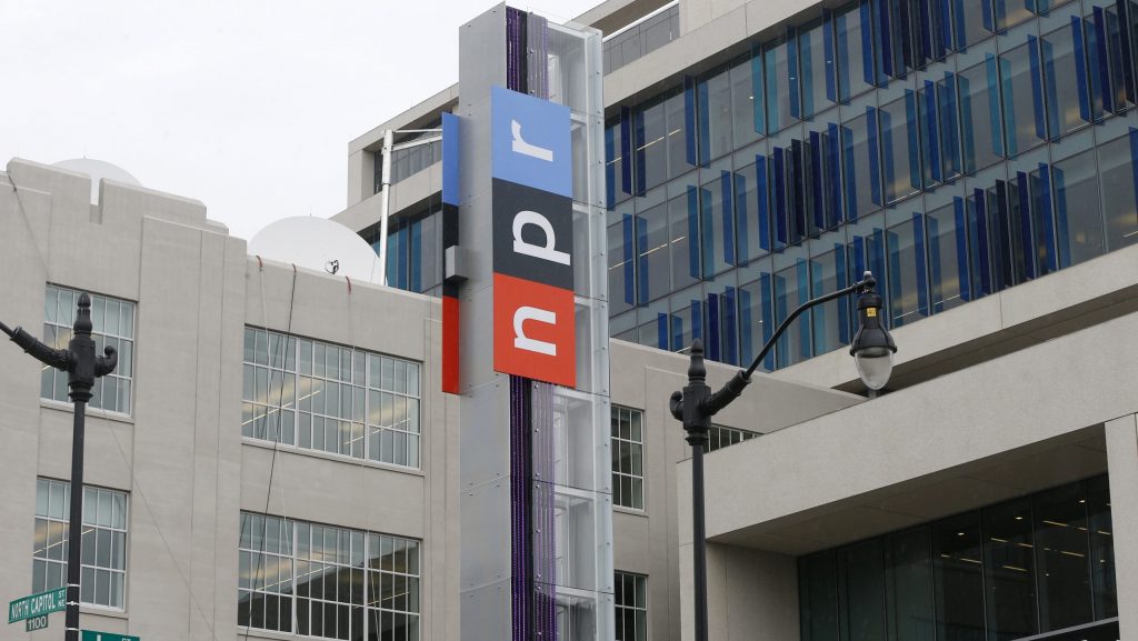 FILE - The headquarters for National Public Radio (NPR) stands on North Capitol Street, April 15, 2013, in Washington.