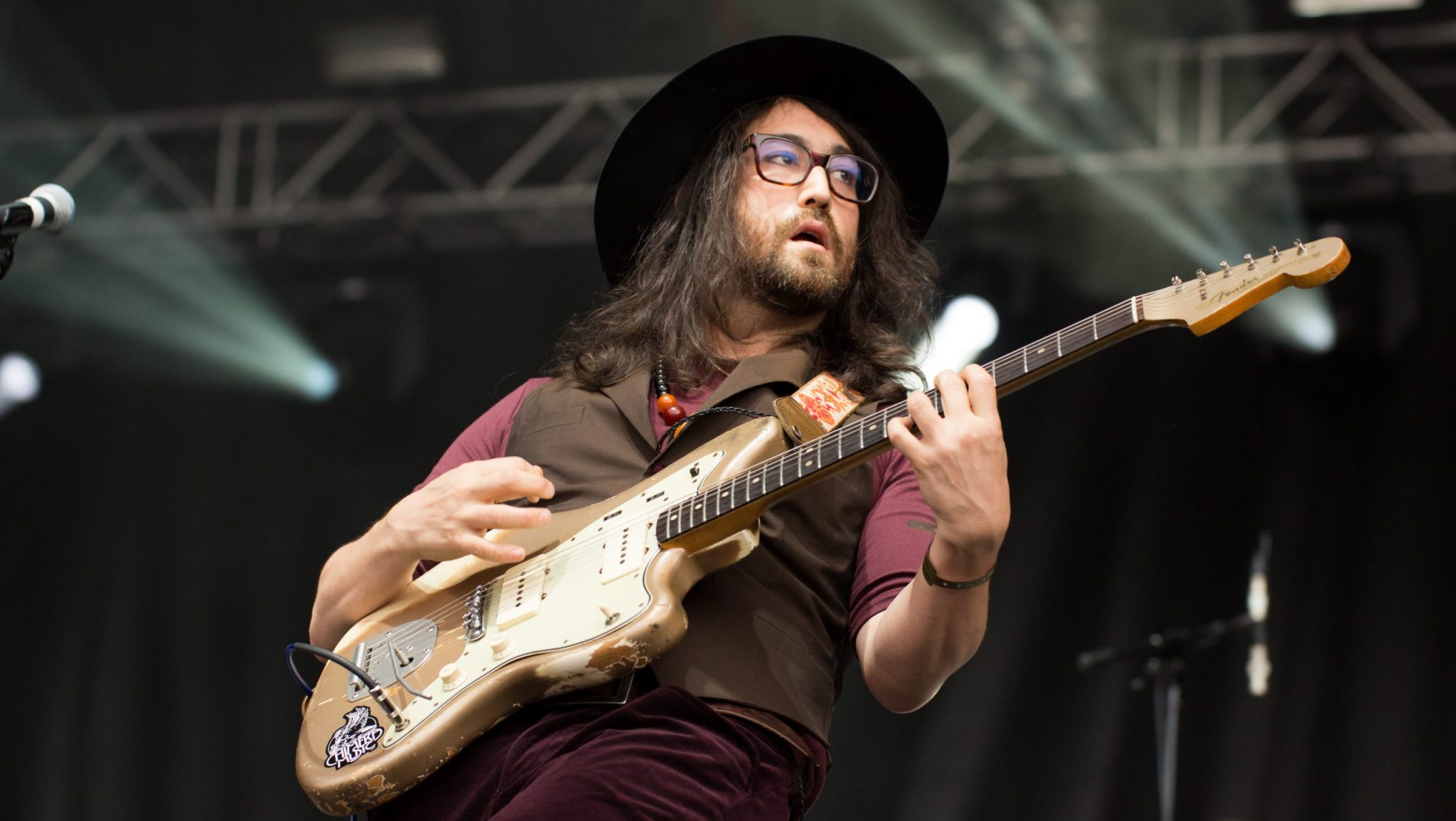 Sean Ono Lennon performs with his band The Ghost of a Saber Tooth Tiger at a music festival in Ramonville, France, in 2015.