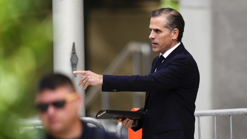 Hunter Biden departs from federal court, Monday, June 10, 2024, in Wilmington, Del. (AP Photo/Matt Rourke)