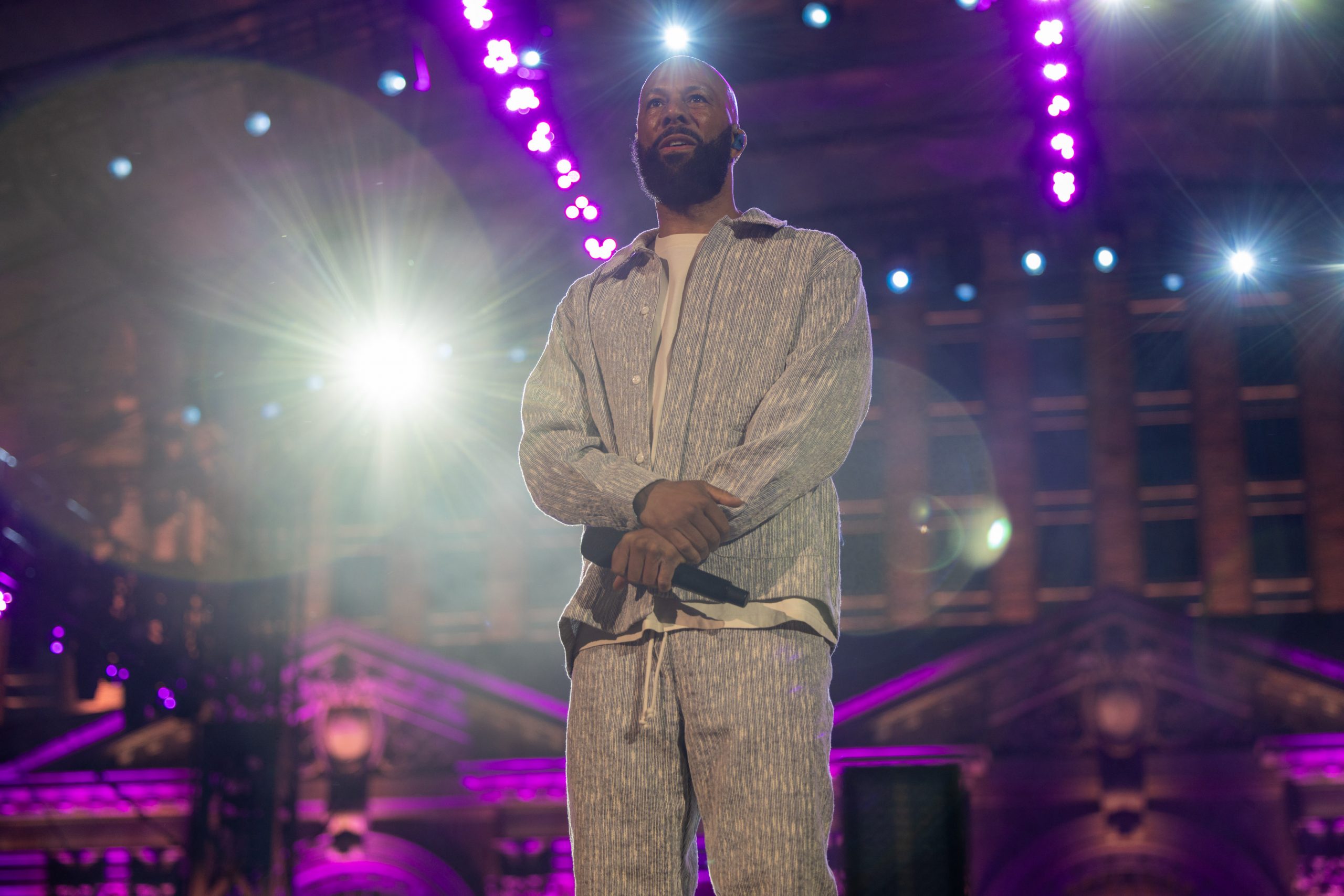 Common performs at the Michigan Central grand reopening concert on Thursday, June 6, 2024.