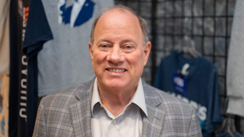 Detroit Mayor Mike Duggan at the Democratic National Convention in Chicago, Aug. 20, 2024.