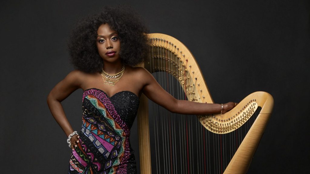 Grammy-nominated jazz fusion harpist Brandee Younger.