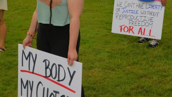 Michigan voters protest regarding abortion rights