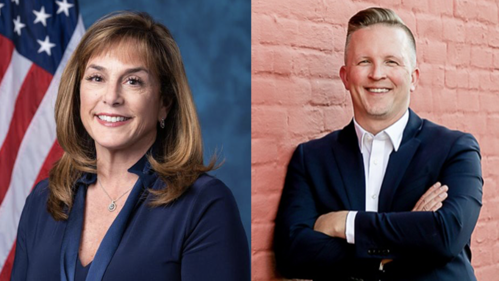 Incumbent Republican Congresswoman Lisa McClain (left) will face Democrat Clint St. Mosley in the race for Michigan's 9th Congressional District seat.