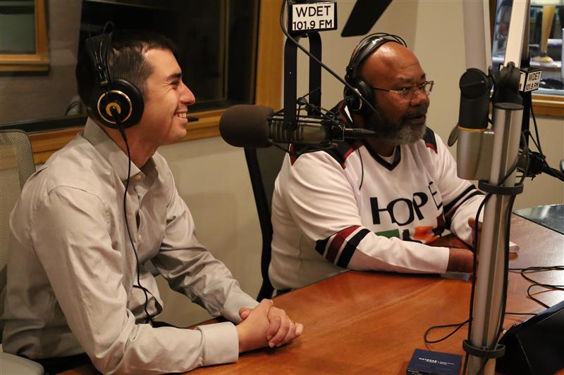 David Silver and Jeff Jones in WDET's studios