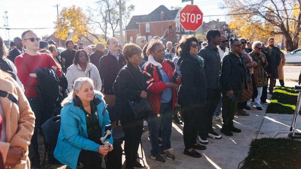 Residents, stakeholders and local dignitaries gathered in Detroit's North End on Tuesday, Nov. 12, 2024, to celebrate the ribbon cutting for a 29-unit affordable housing complex.