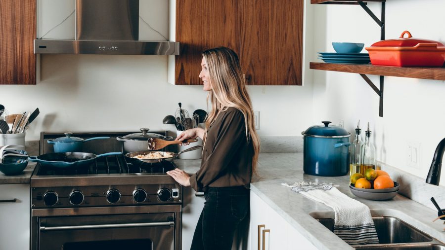 woman cooking