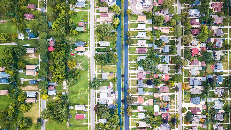 Grosse Pointe Park is one of the wealthiest neighborhoods in Detroit, but it's not technically within the city's boundaries. The Fox Canal separates it from the now-sparsely populated Jefferson Chalmers neighborhood.
