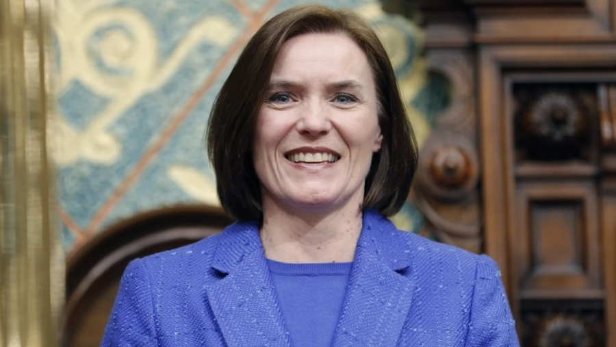 Michigan Senate Majority Leader Winnie Brinks (D-Grand Rapids) at the state Capitol in Lansing, Mich., Jan. 25, 2023.