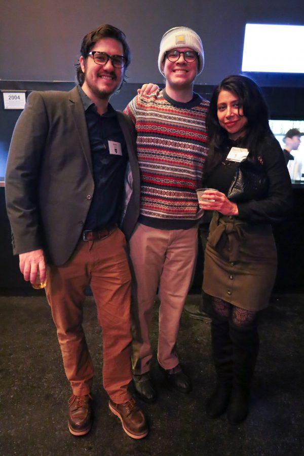 The Metro Senior Producer David Leins (from left) with Metro Producer Jack Filbrandt and Metro co-host Robyn Vincent.
