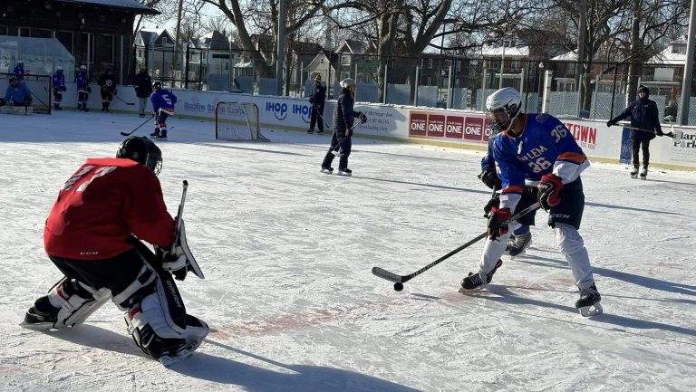 The Clark Park Coalition hosted joint practices and scrimmages with youth hockey players from Hockey in Harlem, an outdoor youth hockey program in New York, over Martin Luther King Jr. Day-weekend.