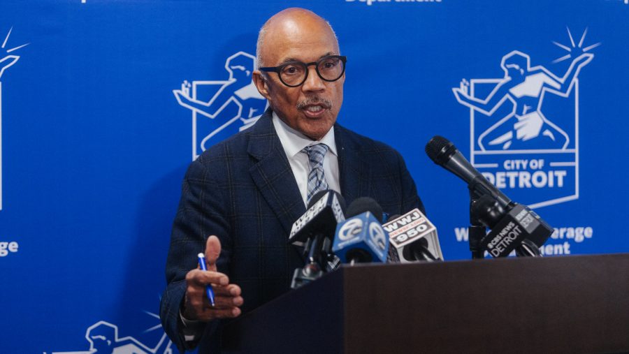 DWSD Director Gary Brown provides an update on response efforts to the water main break in Southwest Detroit, Feb. 19, 2025.