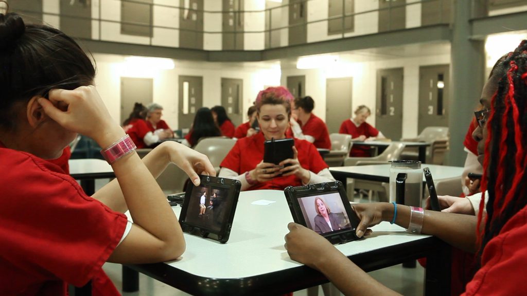 Incarcerated students use tablets for educational purposes