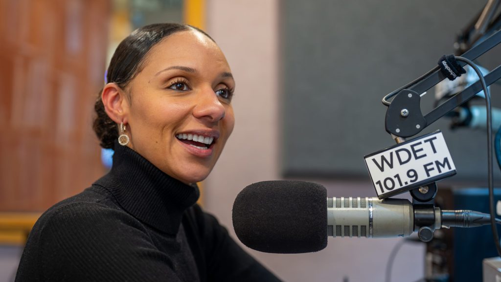 Detroit City Council President Mary Sheffield at WDET Studios, Feb. 12, 2025.