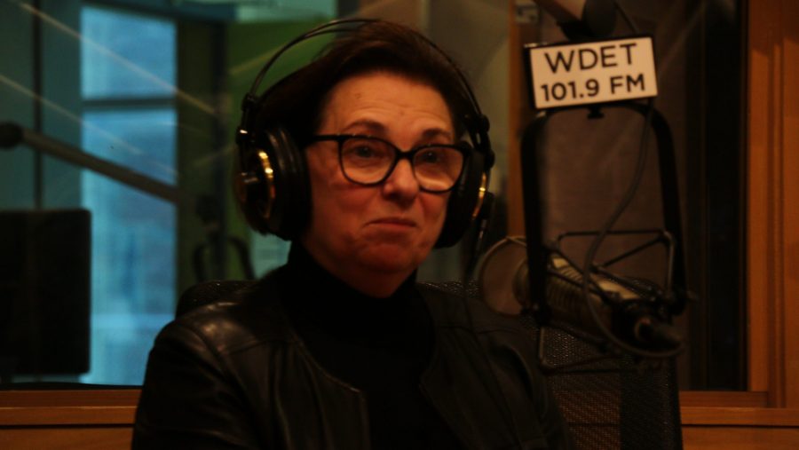 Virginia Romano, CEO of the Dresner Foundation, at WDET Studios.