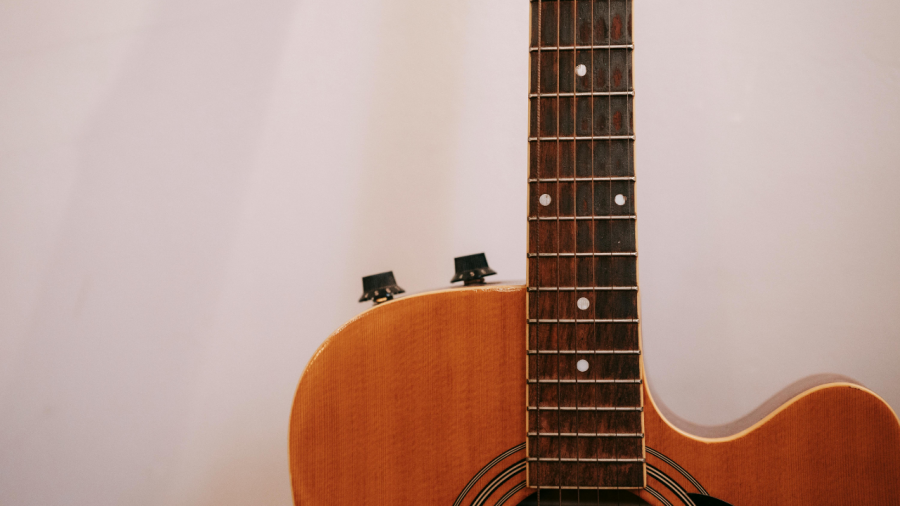 Acoustic guitar top body and neck
