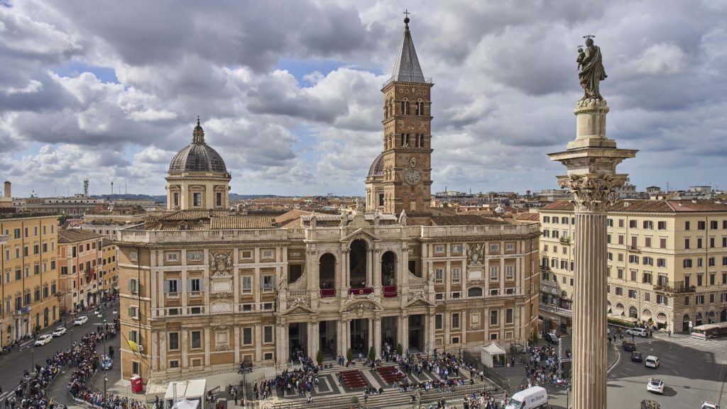 Exterior of St. Mary Major Basilica in Rome