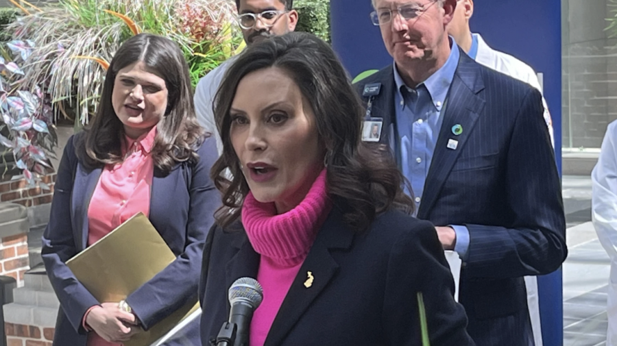 Gov. Gretchen Whitmer signed a directive calling on the Michigan Department of Health and Human Services to come up with an analysis of how federal budget cuts could affect Medicaid services, April 17, 2025.