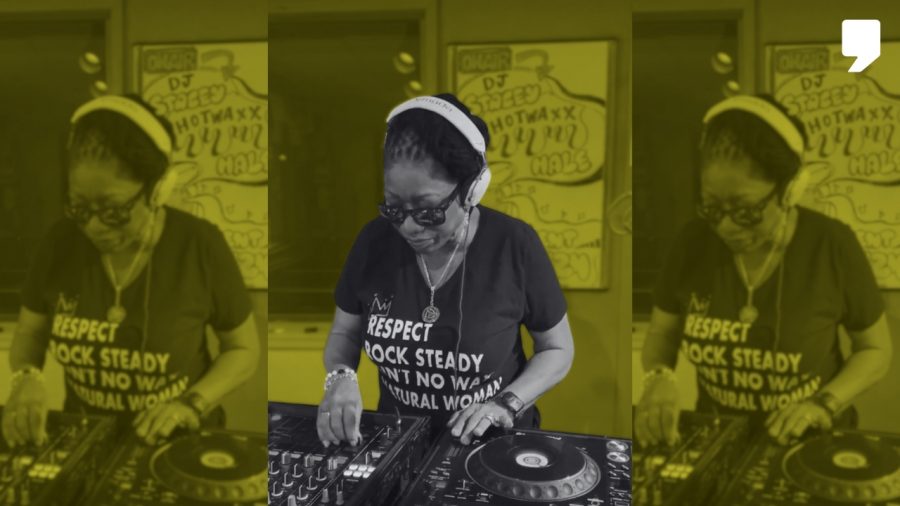 Stacey Hotwaxx Hale performs a DJ set at WDET