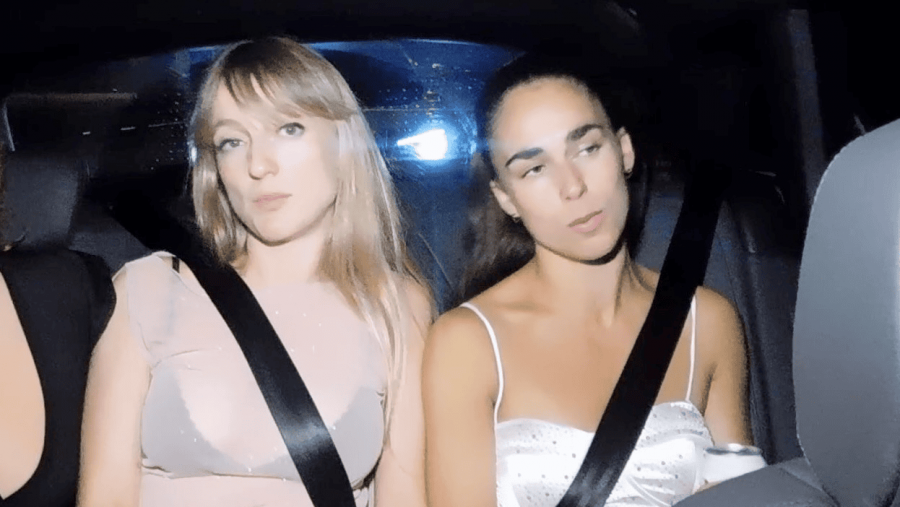 Henriette Motzfeldt (left) and Catharina Stoltenberg of the Norwegian electronic duo Smerz.