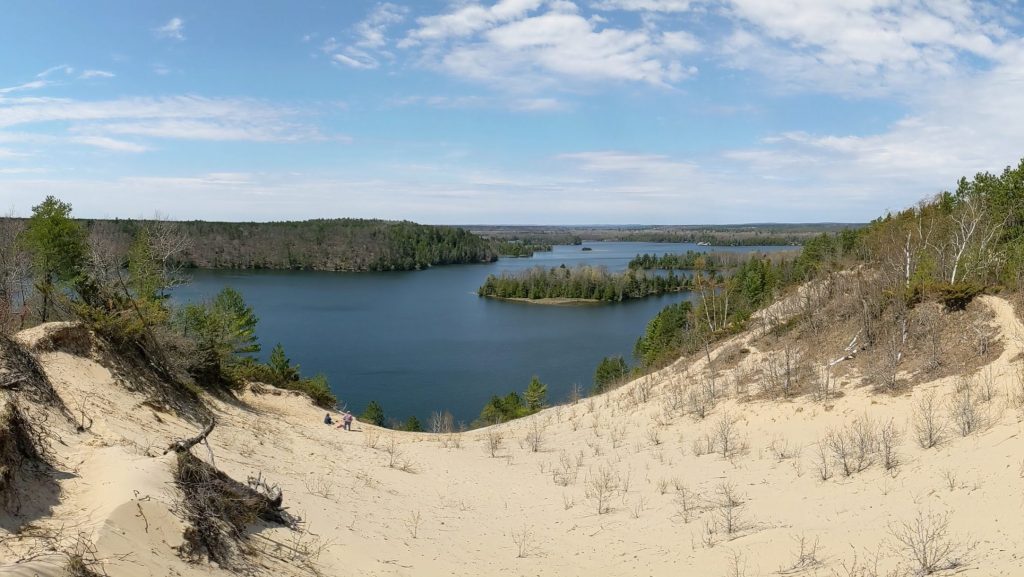 The view from a dune at Michigan's Sleeping Bear Dunes National Lakeshore.