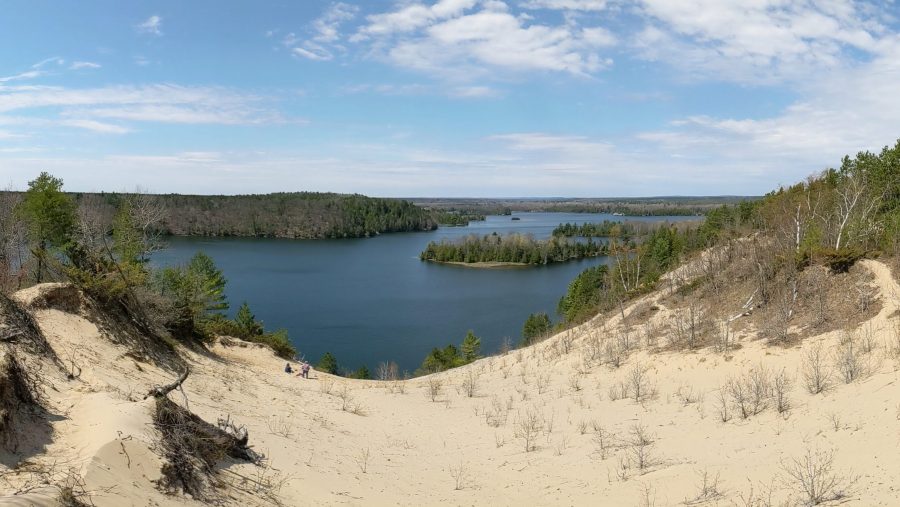 The view from a dune at Michigan's Sleeping Bear Dunes National Lakeshore.