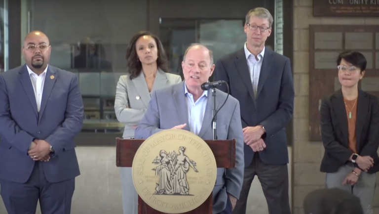 Mayor Mike Duggan held a press conference on Wednesday, May 21, 2025, to announce new reforms to licensing requirements for small business owners in the city.