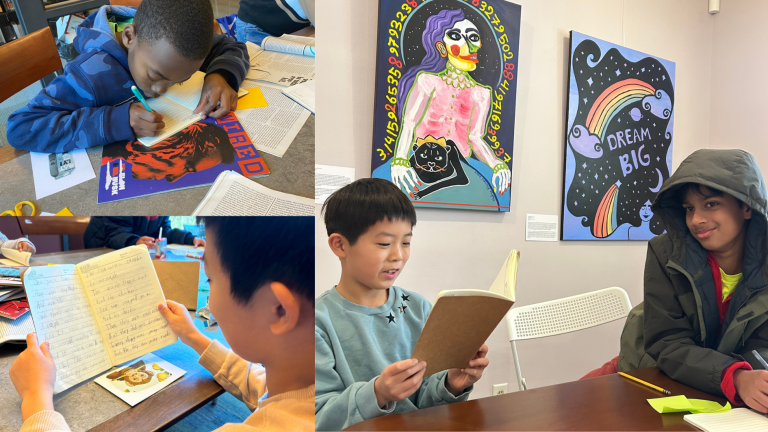 Students practice poetry and reading at Dzanc House in Ypsilanti.