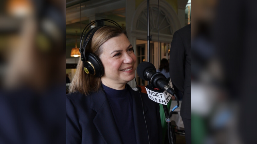 Michigan U.S. Sen. Elissa Slotkin speaks with WDET at the 2025 Mackinac Policy Conference on Mackinac Island.