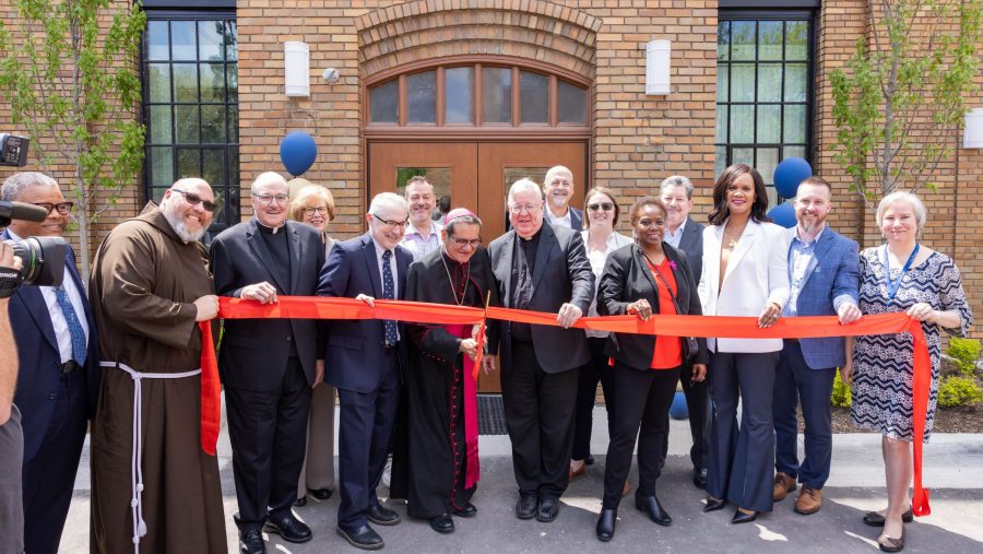 A ribbon cutting ceremony was held Wednesday, May 7, 2025 for the new affordable housing complex, The Residences at St. Matthew.