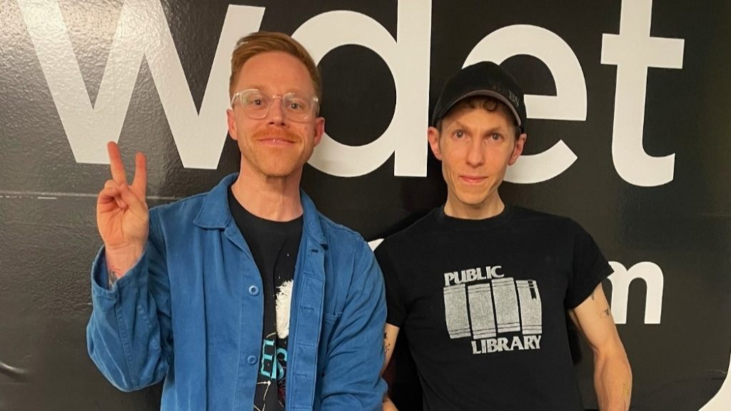 Songwriter Ryan Allen with MI Local host Jeff Milo at WDET Studios.