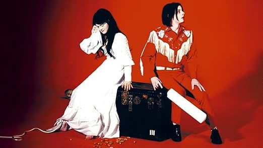 The White Stripes are shown on the cover of the group's 2003 album, "Elephant."
