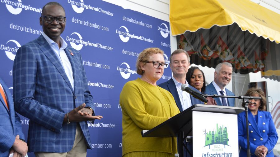 Michigan Lt. Gov. and gubernatorial candidate Garlin Gilchrist announced new statewide grant programs at the 2025 Mackinac Policy Conference on Mackinac Island.
