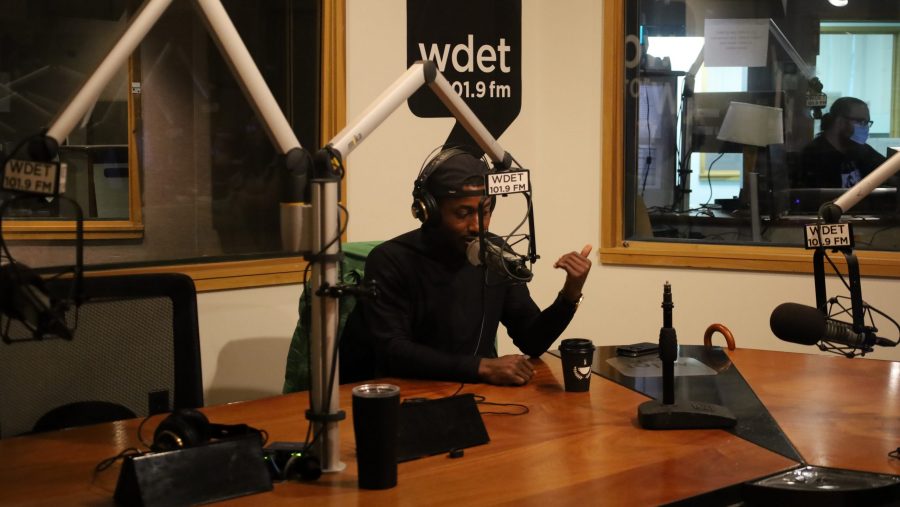 John Conyers III speaks on The Metro at WDET Studios.