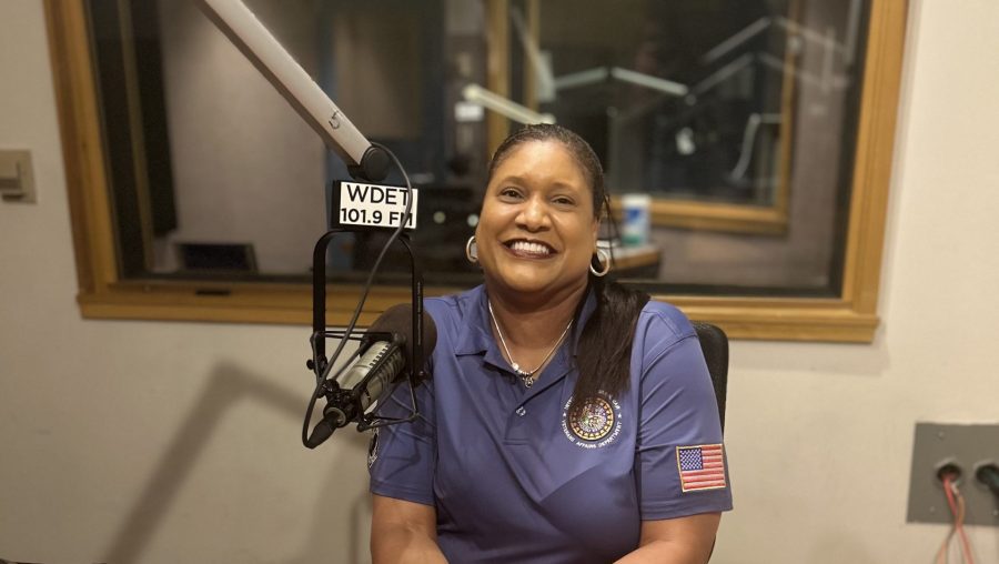 UAW Region 1A Director Laura Dickerson appears on "The Metro" at WDET Studios, June 26, 2025.