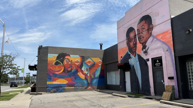 Public murals in Detroit's North End neighborhood.