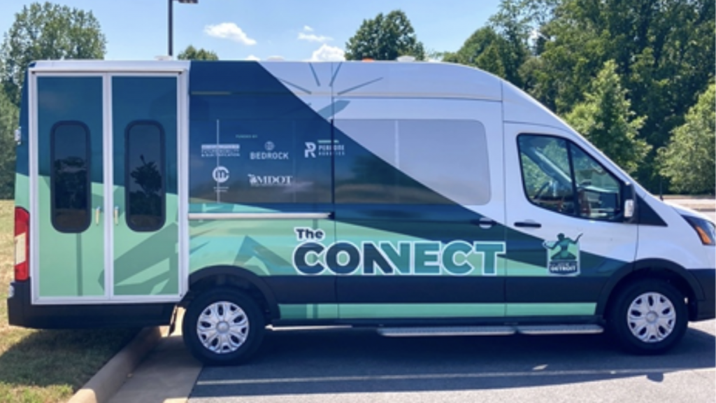 Detroit's free community shuttle service, "The Connect," will re-launch on July 7, 2025.