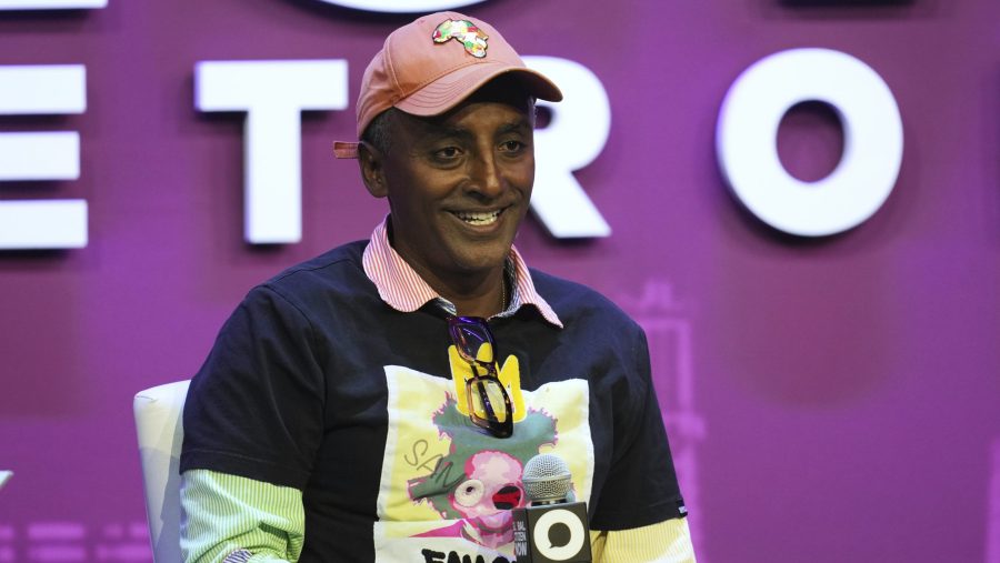 Marcus Samuelsson, chef, restaurateur and television personality, speaks at a Global Citizen NOW event in Detroit, Thursday, July 10, 2025.
