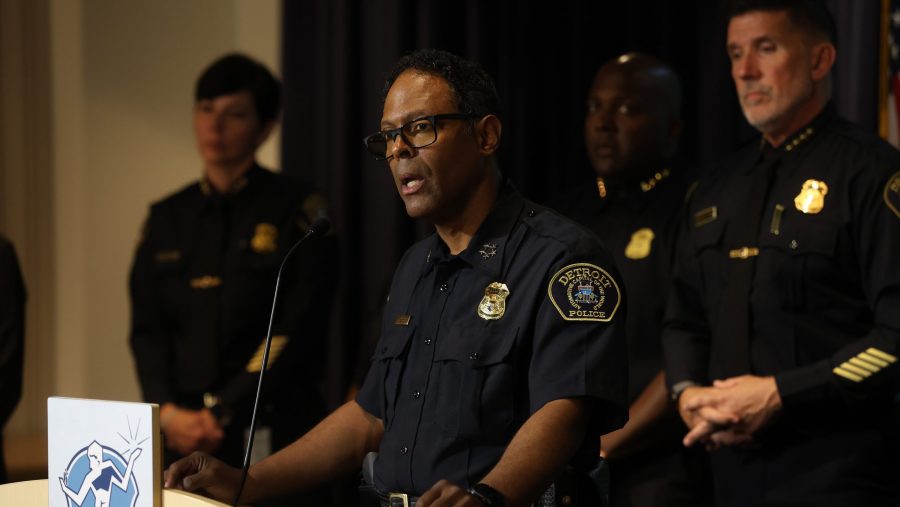 Detroit Police Chief Todd Bettison discusses the city's new Summer Teen Safety Violence Prevention Plan, July 7, 2025.