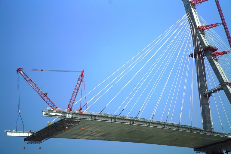 Gordie Howe bridge construction 1-photo by David Leins WDET