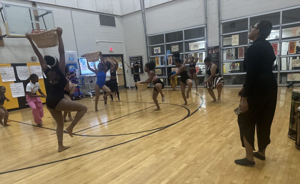 Detroit School of the Arts West African dance class