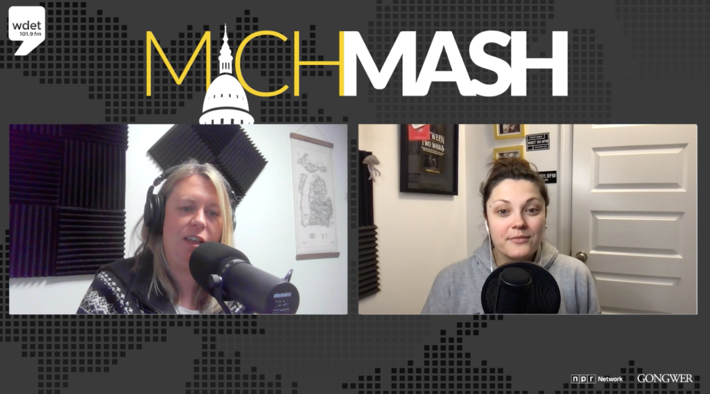 MichMash hosts on a double screen